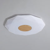 Modern Polygon Acrylic Flush Mount Led Ceiling - 14.5/18.5/22.5 Width Warm/White Light Option