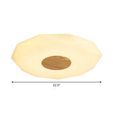Modern Polygon Acrylic Flush Mount Led Ceiling - 14.5/18.5/22.5 Width Warm/White Light Option