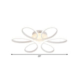 Metallic Flower Frame Led Ceiling Light - Warm/White Flushmount