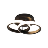 Sleek Led Semi Flush Mount Ceiling Fixture - Modern Black Corridor Light With Metal Shade Choice Of