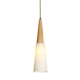 Opal Glass Slim Cone Pendant Light In White - Simple Style For Corridor/Hanging Lamp