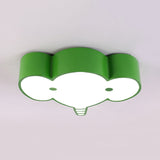 Lovely Metal Elephant Ceiling Lamp For Kindergarten And Nursing Rooms Green / White