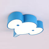 Lovely Metal Elephant Ceiling Lamp For Kindergarten And Nursing Rooms Blue / White