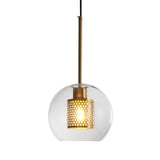 Modern Orb Pendant Light With Mesh Screen - Ideal For Hallways