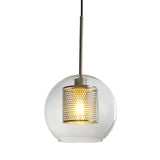 Modern Orb Pendant Light With Mesh Screen - Ideal For Hallways