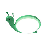 Snail-Shaped Cartoon Ceiling Light For Baby Bedroom - Acrylic And Metal Fixture