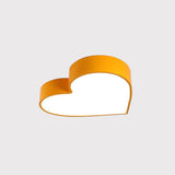 Loving Heart Led Flushmount Ceiling Light For Children - Red/Pink/Yellow Acrylic Fixture