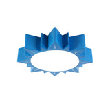 Led Kindergarten Ceiling Light With Sun Acrylic Shade In Red/Yellow/Blue Colors