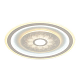 Contemporary Circular Led Ceiling Light Fixture With White Acrylic Flushmount And Elegant Flower