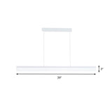 Sleek Black/White/Brown Linear Pendant Led Light In Warm/White/Natural 31.5’/39’/47’ Wide