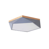 Iron Flush Mount Led Ceiling Lamp With Modernist Design - 16.5/20.5 Width