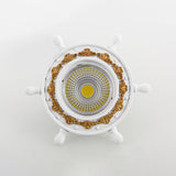 Led Rudder Ceiling Light With Resin Shade - Black/White/Blue Flush Mount Fixture