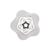 Modern Led Bedroom Ceiling Light: Simplicity White Flush Mount With Acrylic Stacked Shade