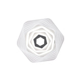 Modern Led Bedroom Ceiling Light: Simplicity White Flush Mount With Acrylic Stacked Shade
