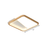 Beige Wood Frame Led Ceiling Fixture Flush Mount Multiple Length Options