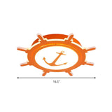 Colorful Cartoon Rudder Led Ceiling Lamp For Girls Bedroom