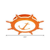 Colorful Cartoon Rudder Led Ceiling Lamp For Girls Bedroom