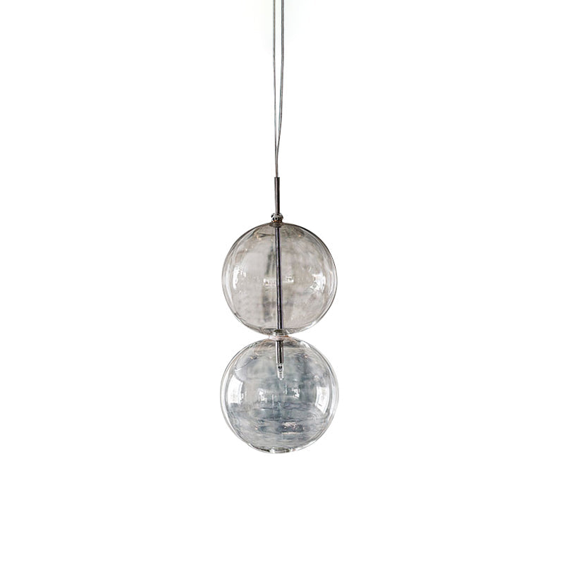 Gourd Pendant Lighting Clear Glass Ceiling Hanging Light For Office Hallway - Simple Style Single