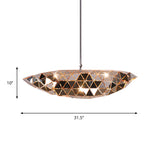 Irregular Polyhedron Pendant Light - Modern Metal Lamp For Dining Table