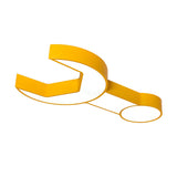Wrench Shape Ceiling Mount Light: Charming Acrylic Fixture For Kindergarten Bedroom