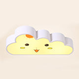 White Cloud Ceiling Light For Baby Bedroom - Metal & Acrylic Flush Mount Kids