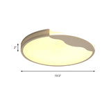 Modern White Led Flush Mount Ceiling Light Fixture With Acrylic Shade – Warm/White Lighting