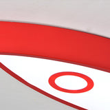 Contemporary Space Themed Ceiling Light For Childs Bedroom - Acrylic Mount