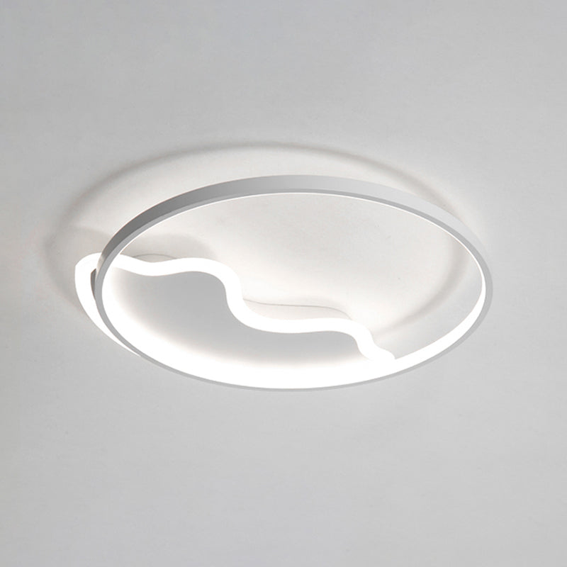 Modern Acrylic Mountain Flush Ceiling Light For Dining Room White / 18