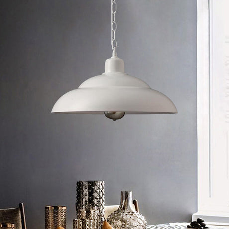 Vintage Double Bubble Hanging Lamp - Red/White Perfect For Coffee Shops