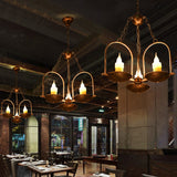 Metal Vintage Chandelier With Three-Lights Bronze Finish - Perfect For Dining Room Décor