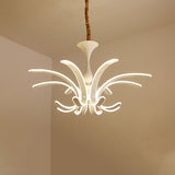 Modern Led White Fireworks Pendant Chandelier - Acrylic Ceiling Lamp For Living Room