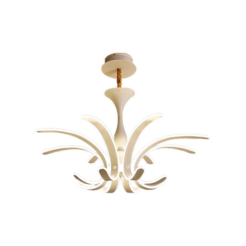 Modern Led White Fireworks Pendant Chandelier - Acrylic Ceiling Lamp For Living Room