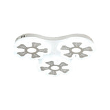 Modern Style White Floral Ceiling Lamp - Acrylic Flush Mount Light For Study Room & Corridor