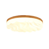 Modern Acrylic Ceiling Flush Mount Light In White For Foyer Hallway - Cake Shape Fixture