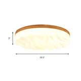 Modern Acrylic Ceiling Flush Mount Light In White For Foyer Hallway - Cake Shape Fixture