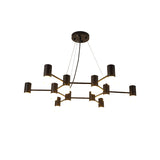 Black Metal Honeycomb Chandelier - Modern Hanging Light For Restaurant Or Cottage