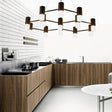 Black Metal Honeycomb Chandelier - Modern Hanging Light For Restaurant Or Cottage 13 /