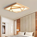19’/25’/31.5’ Wide Minimalist Wood Beige Led Ceiling Light In White/Warm/Natural - Flush