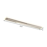 19.5/23.5 Wide Rectangle Ceiling Light Fixture: Acrylic Simple Style Black/White Led Flush Mount