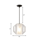 Modern Black Cylinder Pendant With 1-Light Clear Glass - 8/10 Wide