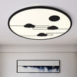 Circle Kindergarten Led Ceiling Light With Moon & Cloud Design - Flush Mount Acrylic Cartoon