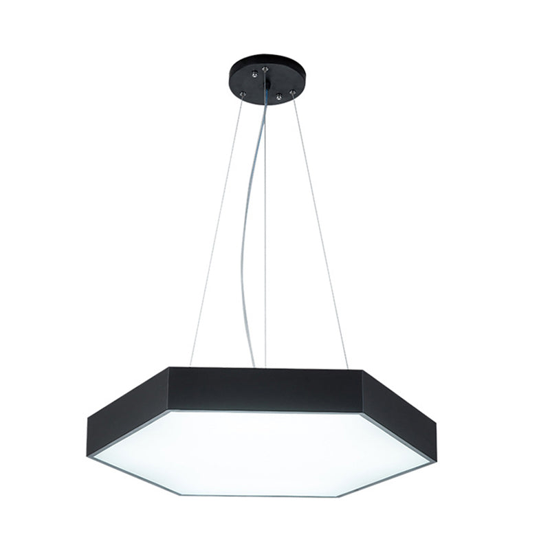 Metallic Honeycomb Led Pendant Light - Black/White Hanging Lamp Kit With Acrylic Diffuser