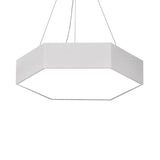 Metallic Honeycomb Led Pendant Light - Black/White Hanging Lamp Kit With Acrylic Diffuser
