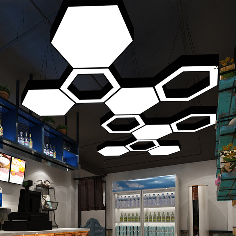 Modern Round Acrylic Led Pendant Light - 18 31.5 39 W Black Ceiling Lamp For Restaurants