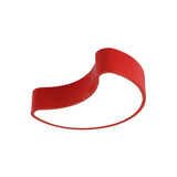 Semi-Moon Led Acrylic Flush Mount Ceiling Fixture For Kids Leisure Area - White/Red/Yellow Lighting
