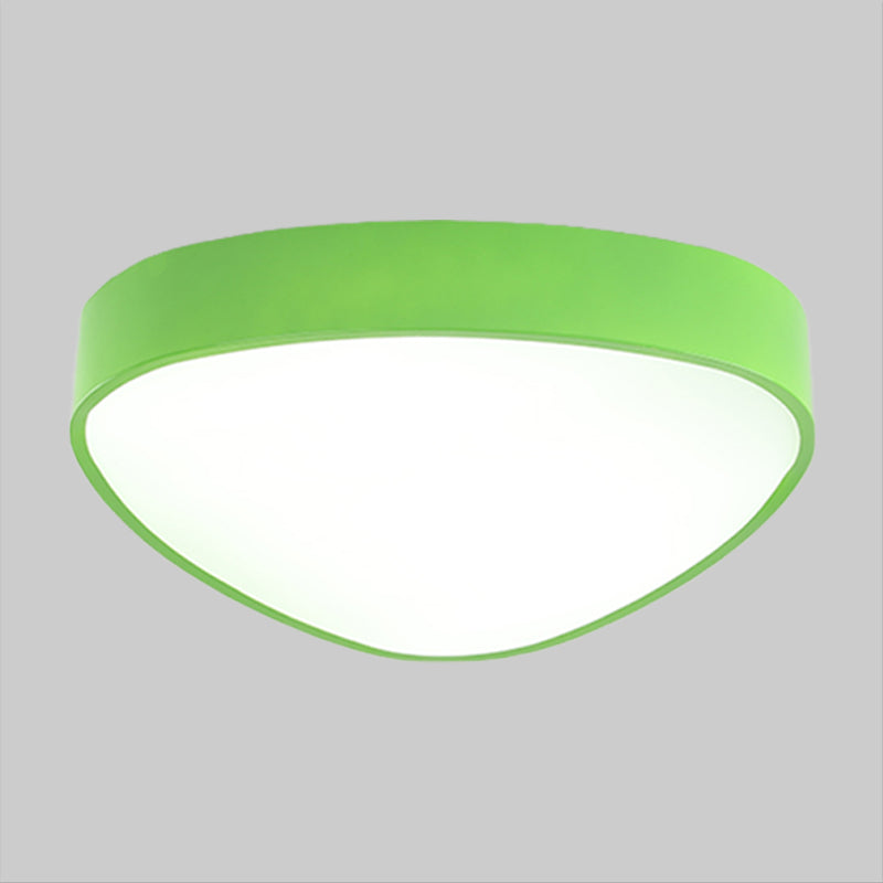 Modern Led Triangle Ceiling Lamp - Red/Blue/Green Acrylic Flush Mount For Hallway