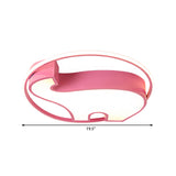 Acrylic Round Flush Mount Cartoon Ceiling Light For Bedroom