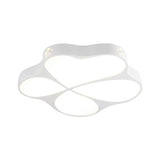 Floral Acrylic Ceiling Mount Light: Elegant Contemporary Lamp In White Finish