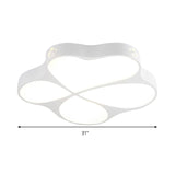 Floral Acrylic Ceiling Mount Light: Elegant Contemporary Lamp In White Finish