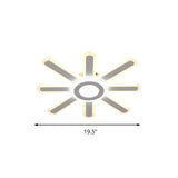 Contemporary Acrylic Led Ceiling Lamp In White For Study Room Hallway
